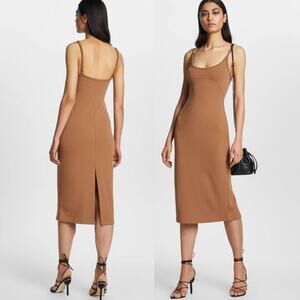 KSUBI The Hurley Slip Midi Dress in Latte Size S